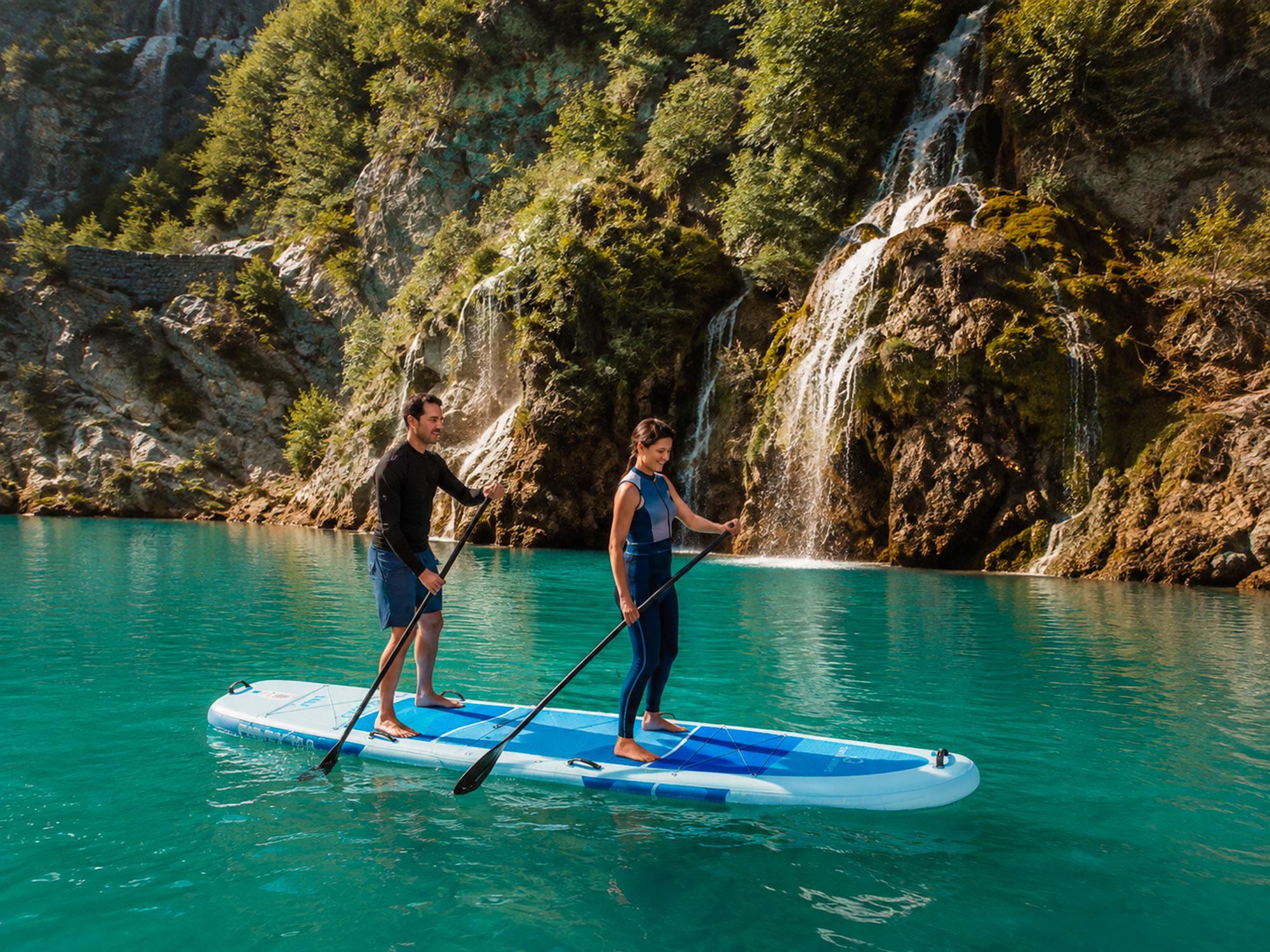 location paddle 2 personnes transformable en kayak - La Noccemada, lac d'Esparron